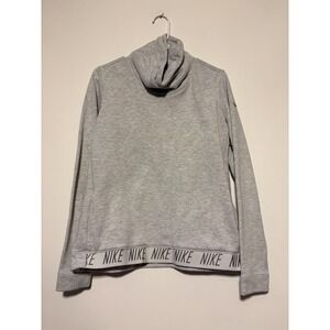 Nike Dri-Fit Pullover Womens Large Gray Sweatshirt Cowl Neck Pullover